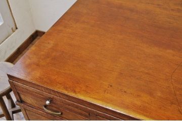 極上美品!古いナラ材の組み立て式両袖机(作業台付き)