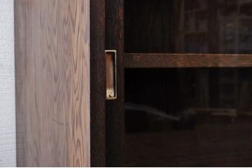 アンティーク家具　◇1970年代シンプルな二段重ね収納棚(飾り棚・食器棚)