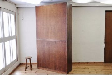 アンティーク家具　◇1970年代シンプルな二段重ね収納棚(飾り棚・食器棚)