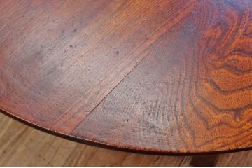 レトロ家具　古い木のレトロなアンティーク丸型ちゃぶ台?