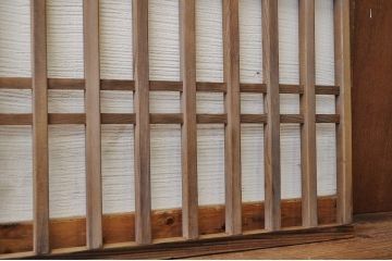 古民具　木味格子戸(欄間)2枚セット