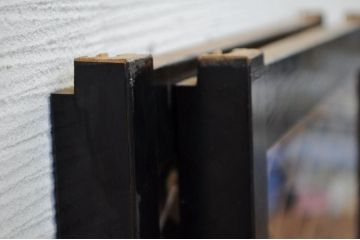 古民具　アンティーク組子書院ガラス戸2枚セット