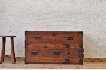 アンティーク家具　アンティーク　モダンデザインの時代箪笥ローボード1