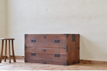 アンティーク家具　アンティーク　モダンデザインの時代箪笥ローボード2