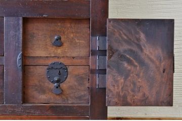 極上美品!シックな二段重ね時代箪笥帳場箪笥