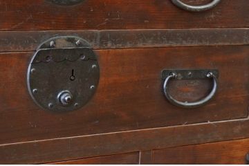 極上美品!シックな二段重ね時代箪笥帳場箪笥