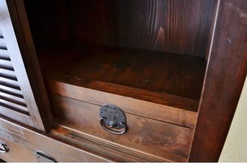 極上美品!シックな二段重ね時代箪笥帳場箪笥