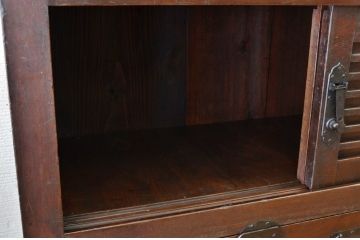 極上美品!シックな二段重ね時代箪笥帳場箪笥