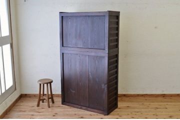 極上美品!シックな二段重ね時代箪笥帳場箪笥