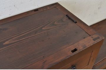 極上美品!シックな二段重ね時代箪笥帳場箪笥