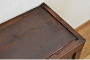 極上美品!シックな二段重ね時代箪笥帳場箪笥