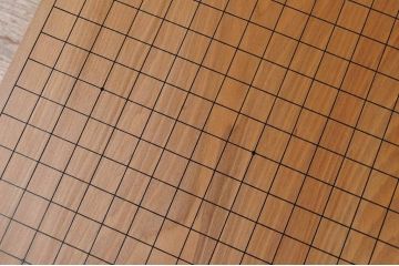 アンティーク雑貨　○古い脚付碁盤4寸6分