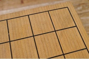 アンティーク雑貨　○古い将棋盤五寸九分