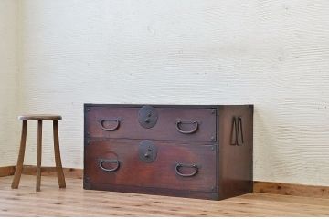 アンティーク家具　前面欅!アンティーク時代箪笥ローボード1