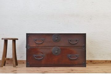 アンティーク家具　前面欅!アンティーク時代箪笥ローボード1
