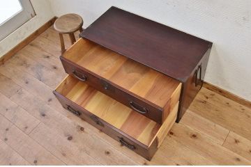 アンティーク家具　前面欅!アンティーク時代箪笥ローボード1