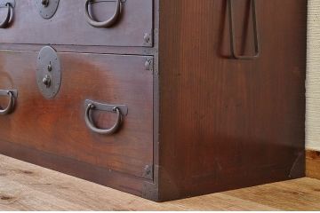 アンティーク家具　前面欅!アンティーク時代箪笥ローボード1