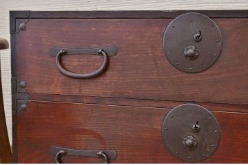 アンティーク家具　前面欅!アンティーク時代箪笥ローボード1