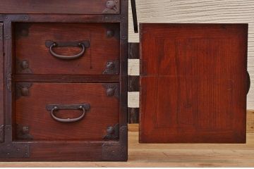 アンティーク家具　前面欅!アンティーク時代箪笥ローボード2