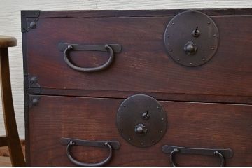 アンティーク家具　前面欅!アンティーク時代箪笥ローボード2
