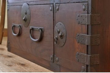 アンティーク家具　前面欅!アンティーク時代箪笥ローボード2
