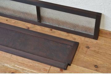 古い木のダイヤガラス明り取り2枚セット1　(ガラス欄間)