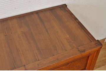 アンティーク家具　古民具　最高級欅材特別注文作り　前面総玉杢茶箪笥