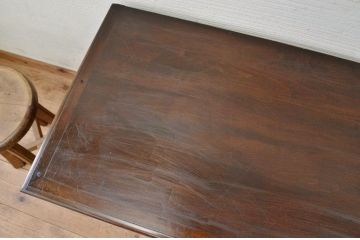 アンティーク家具　古い木のシンプルな飾り棚(ローボード)