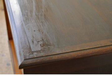 アンティーク家具　古い木のシンプルな飾り棚(ローボード)