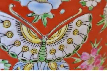 アンティーク雑貨　明治期〜大正　十錦手火鉢(手焙り)2