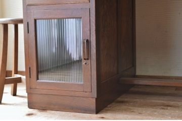 極上美品!古いナラ材のアンティーク両袖机(テーブル)