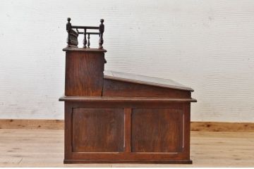 アンティーク家具　総栗材!大振りで上質な帳場机(ライティングビューロー)