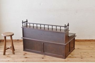 アンティーク家具　総栗材!大振りで上質な帳場机(ライティングビューロー)