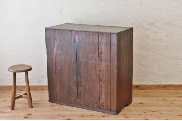 アンティーク家具　前面欅!木目の素晴らしい上手帳場箪笥