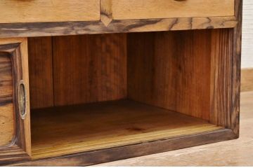 アンティーク家具　★古民具　骨董　黒柿材飾り棚(箪笥)