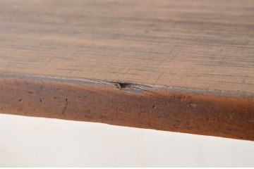 アンティーク家具　古い一枚板の鉄脚テーブル7　(机、作業台)