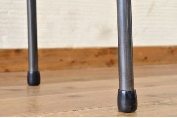 アンティーク家具　古い一枚板の鉄脚テーブル7　(机、作業台)