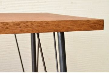 アンティーク家具　古い一枚板の鉄脚テーブル12　(机、作業台)