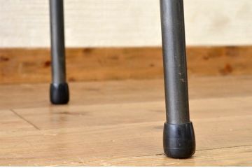 アンティーク家具　古い欅材一枚板の鉄脚テーブル13　(机、作業台)
