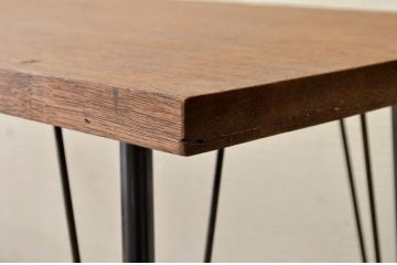 アンティーク家具　古い一枚板の鉄脚テーブル14　(机、作業台)