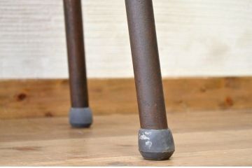 アンティーク家具　古い一枚板の鉄脚アンティークベンチ4　(長椅子)