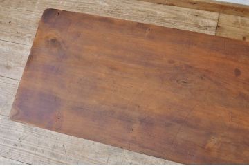アンティーク家具　★天板一枚板鉄脚アンティークローテーブル7(机)