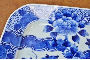 明治〜大正　角皿・鉢2点セット
