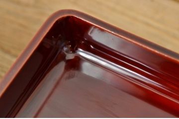 状態良好!紅溜木製お膳5点セット