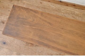 アンティーク家具　★天板一枚板鉄脚アンティークローテーブル11(机)
