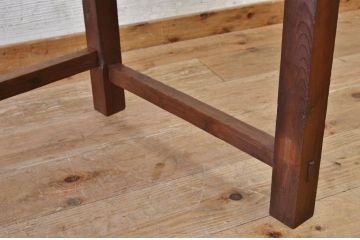 アンティーク家具　古い木の使い込まれたアンティーク作業台(テーブル)