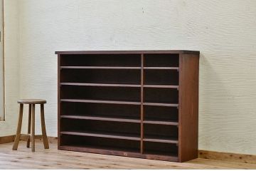 アンティーク家具　★古い木のアンティーク下駄箱(飾り棚)