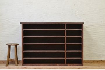 アンティーク家具　★古い木のアンティーク下駄箱(飾り棚)