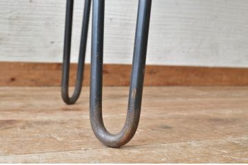 アンティーク家具　古いナラ材の鉄脚アンティークガラスケース(ショーケース)