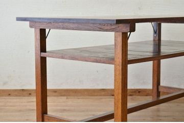 アンティーク家具　古い木のシンプルなアンティーク作業台(テーブル)
